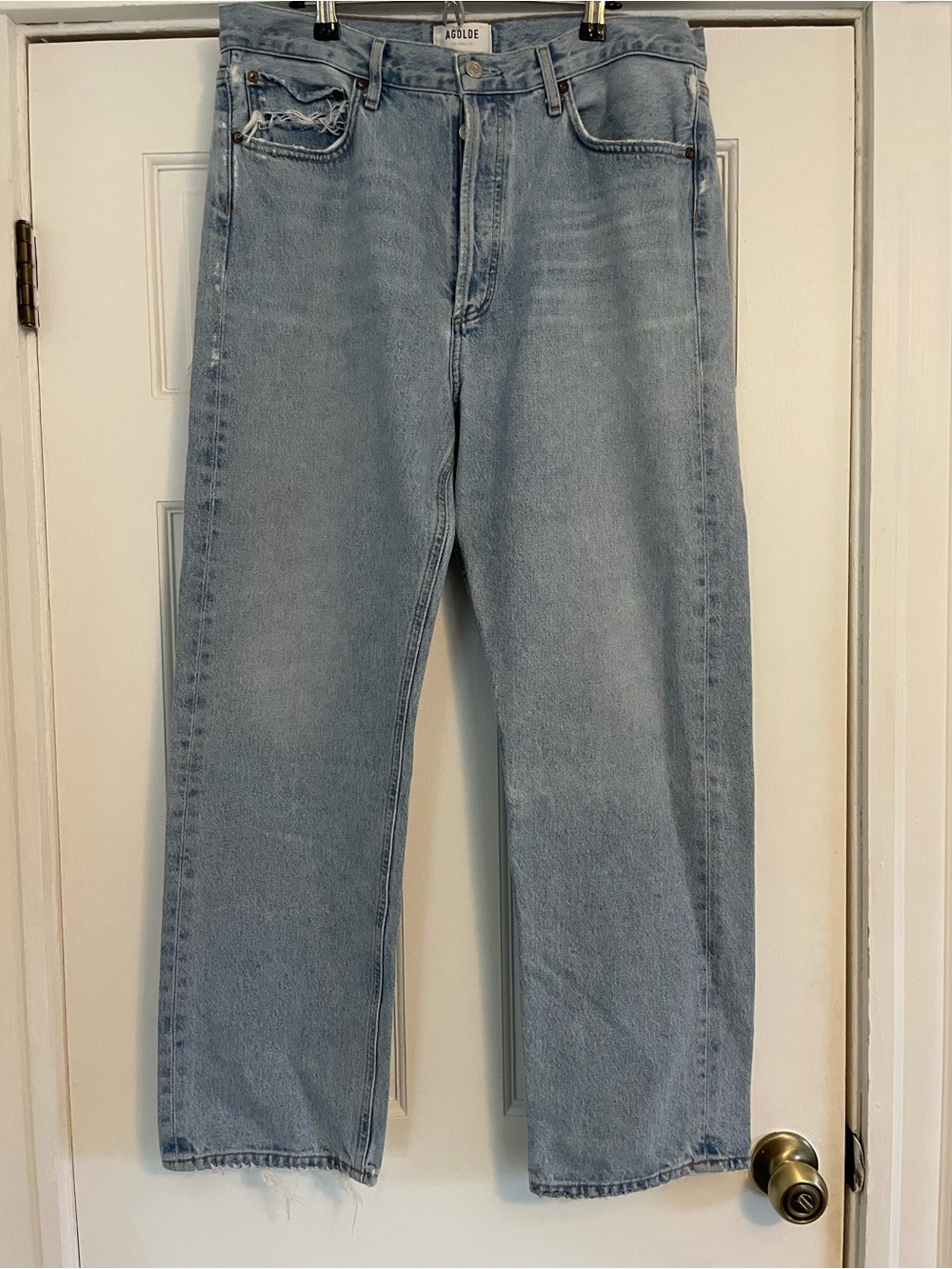 AGOLDE Light Wash Women’s Jeans - Classic Straight Leg in Light Blue- Size 30